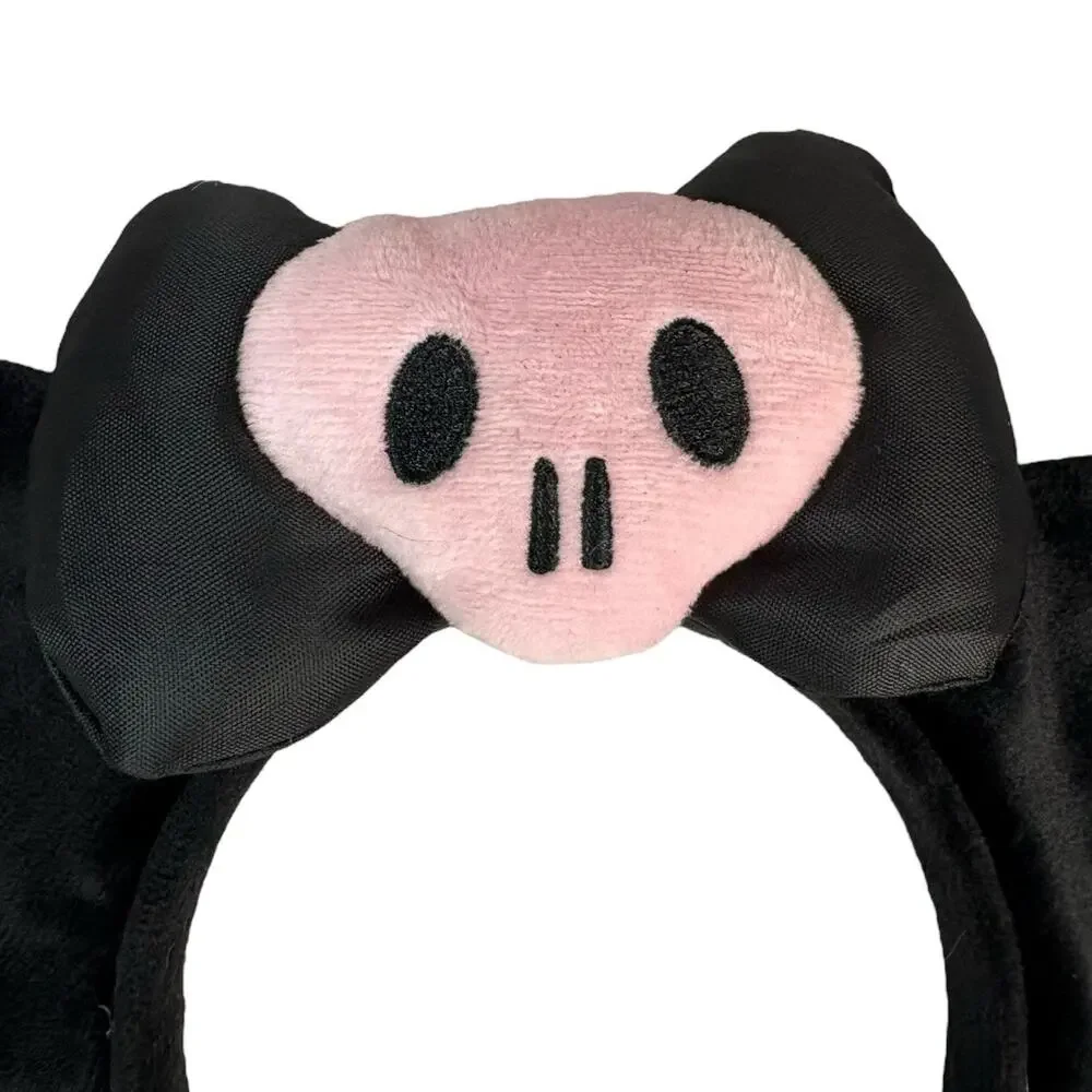 Sanrio Kuromi Puroland Cat Bow Black Plush Headband Cosplay Costume Accessory